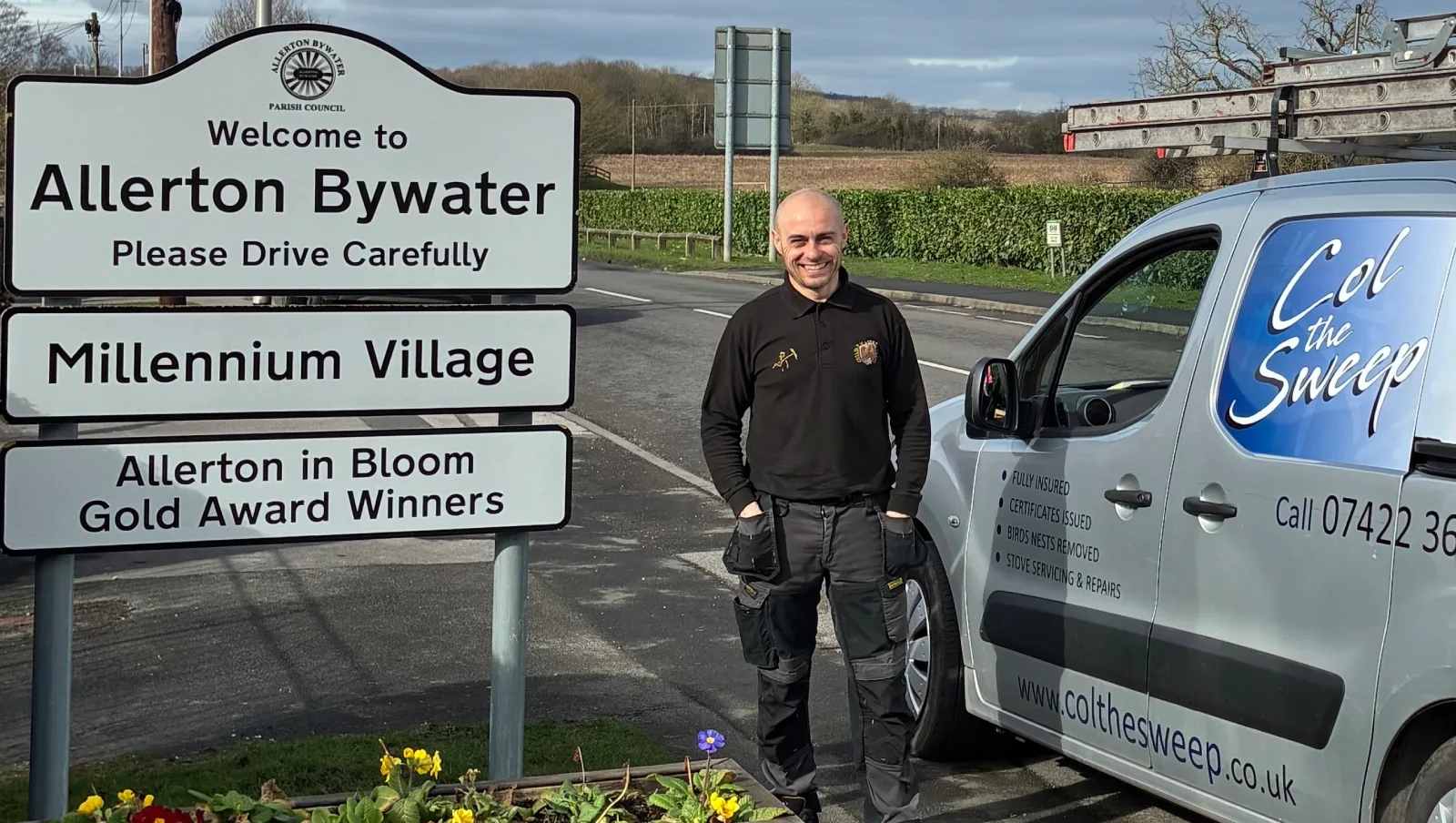 Col The Sweep working in Allerton Bywater